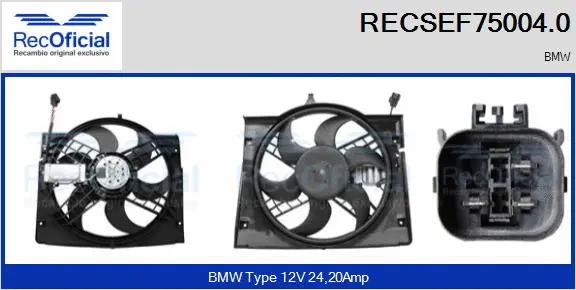 Electric Motor, radiator fan (RECSEF75004.0)