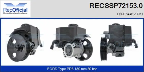 Hydraulic Pump, steering (RECSSP72153.0)