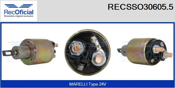 Solenoid Switch, starter (RECSSO30605.5)