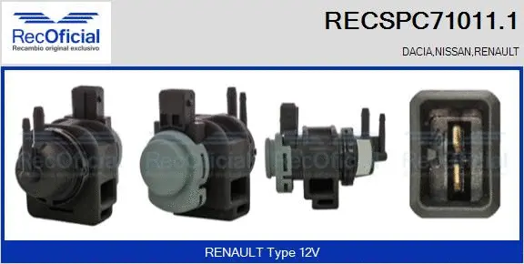 Pressure Converter, exhaust control (RECSPC71011.1)