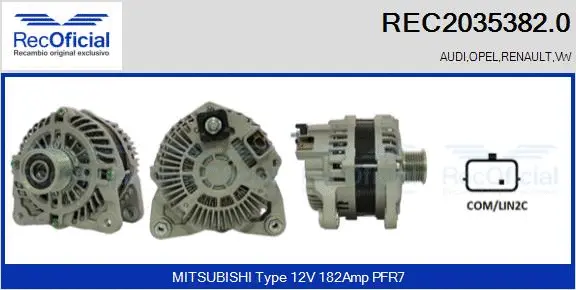 Alternator (REC2035382.0)