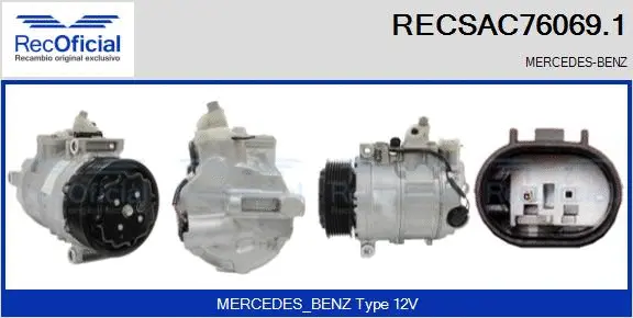 Compressor, air conditioning (RECSAC76069.1)