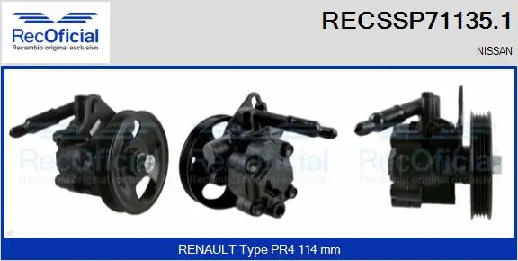 Hydraulic Pump, steering (RECSSP71135.1)