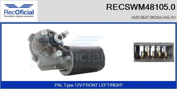 Wiper Motor (RECSWM48105.0)