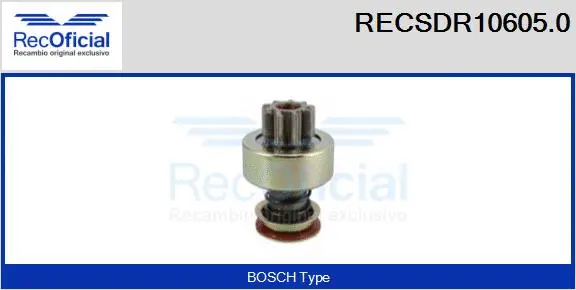 Pinion, starter (RECSDR10605.0)