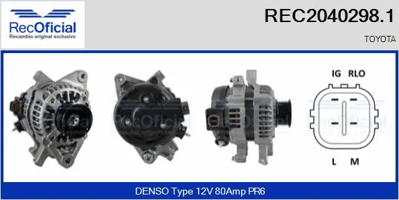 Alternator (REC2040298.1)