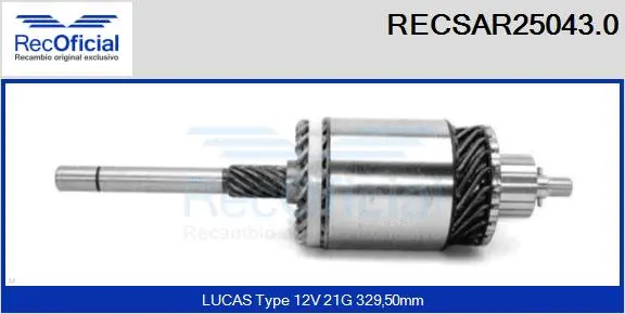 Armature, starter (RECSAR25043.0)