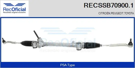 Steering Gear (RECSSB70900.1)