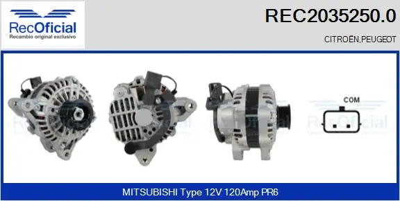 Alternator (REC2035250.0)