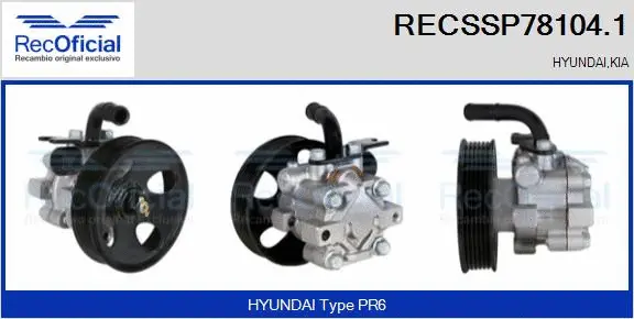 Hydraulic Pump, steering (RECSSP78104.1)