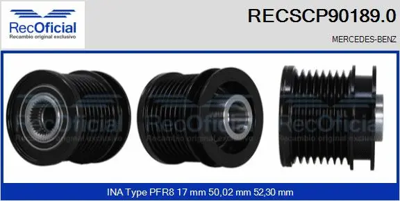 Belt Pulley, alternator (RECSCP90189.0)
