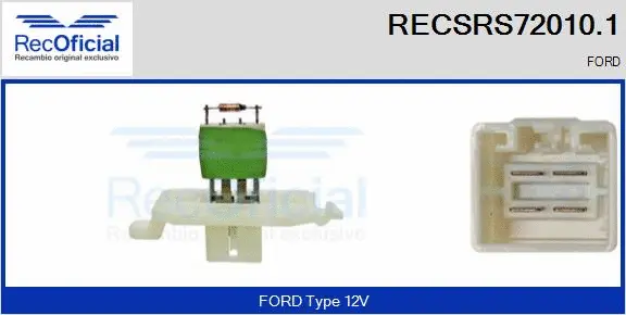 Resistor, interior blower (RECSRS72010.1)