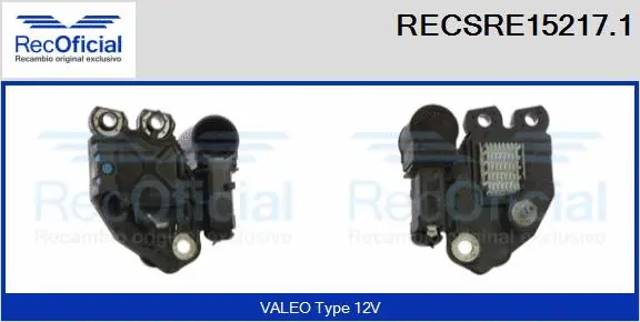 Alternator Regulator (RECSRE15217.1)