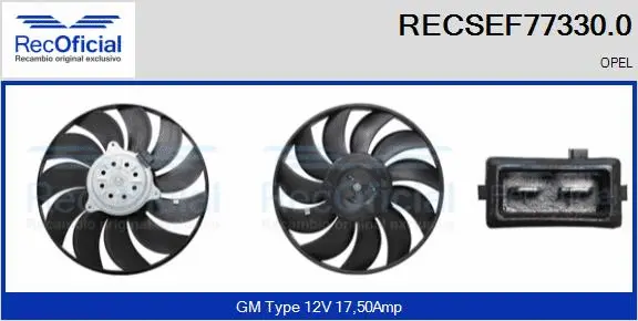 Fan, engine cooling (RECSEF77330.0)