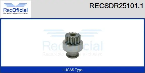 Pinion, starter (RECSDR25101.1)