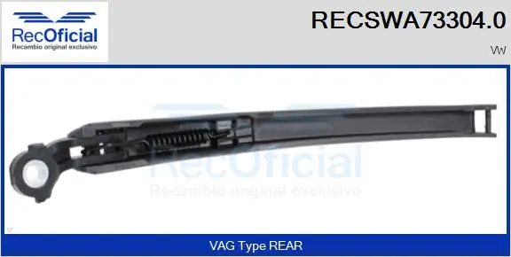 Wiper Arm, window cleaning (RECSWA73304.0)