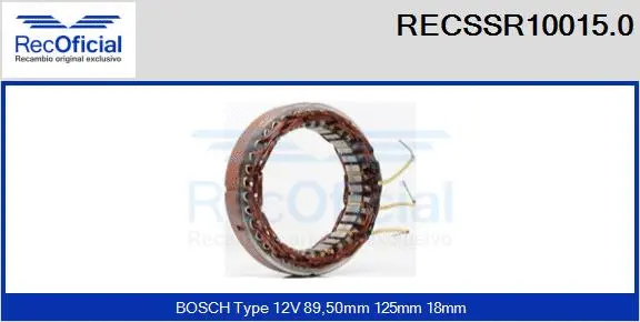 Stator, alternator (RECSSR10015.0)