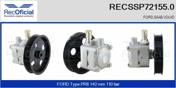 Hydraulic Pump, steering (RECSSP72155.0)