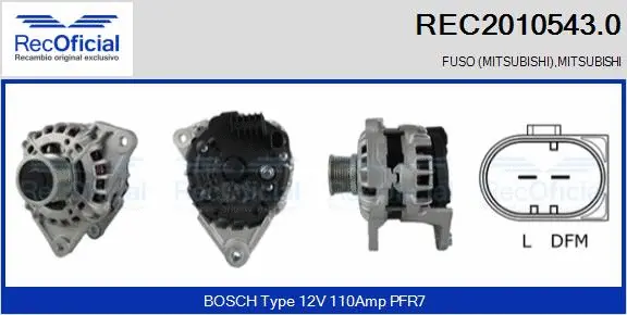 Alternator (REC2010543.0)