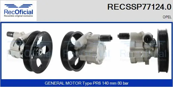 Hydraulic Pump, steering (RECSSP77124.0)