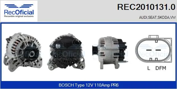 Alternator (REC2010131.0)