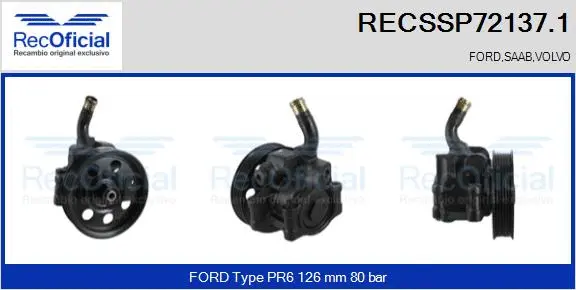 Hydraulic Pump, steering (RECSSP72137.1)