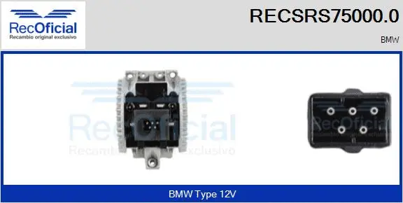 Resistor, interior blower (RECSRS75000.0)