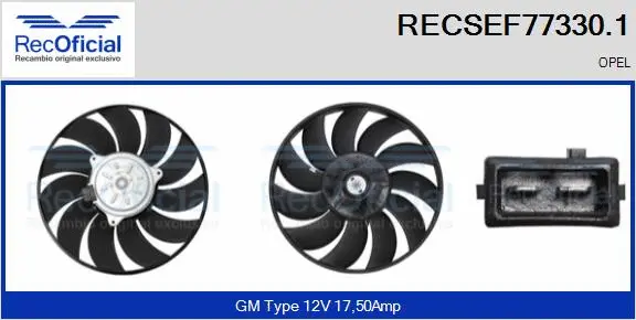 Fan, engine cooling (RECSEF77330.1)