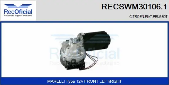 Wiper Motor (RECSWM30106.1)