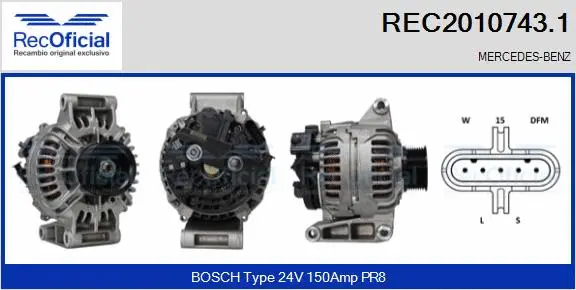 Alternator (REC2010743.1)