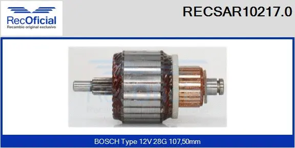 Armature, starter (RECSAR10217.0)