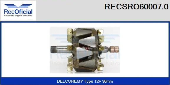 Rotor, alternator (RECSRO60007.0)