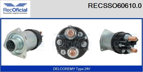 Solenoid Switch, starter (RECSSO60610.0)