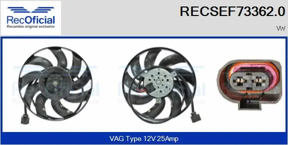 Fan, engine cooling (RECSEF73362.0)