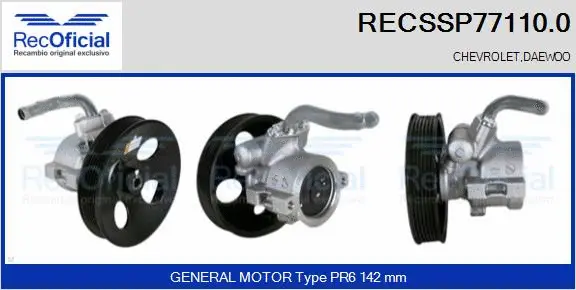 Hydraulic Pump, steering (RECSSP77110.0)