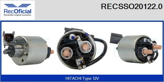 Solenoid Switch, starter (RECSSO20122.0)