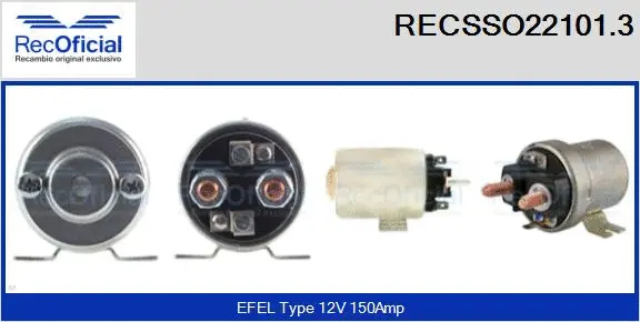 Solenoid Switch, starter (RECSSO22101.3)