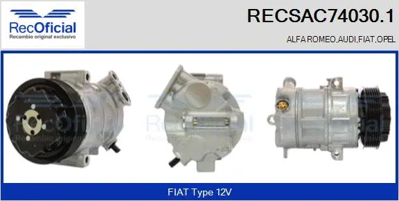 Compressor, air conditioning (RECSAC74030.1)