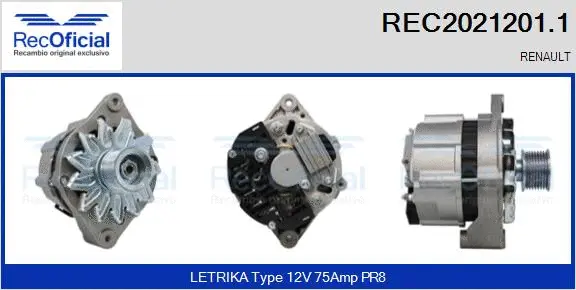 Alternator (REC2021201.1)