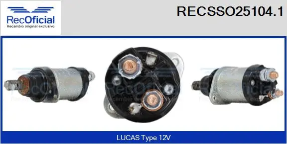 Solenoid Switch, starter (RECSSO25104.1)
