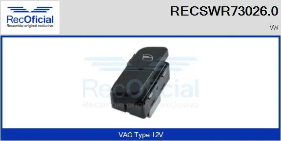 Switch, window regulator (RECSWR73026.0)