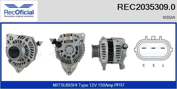 Alternator (REC2035309.0)