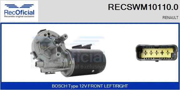 Wiper Motor (RECSWM10110.0)