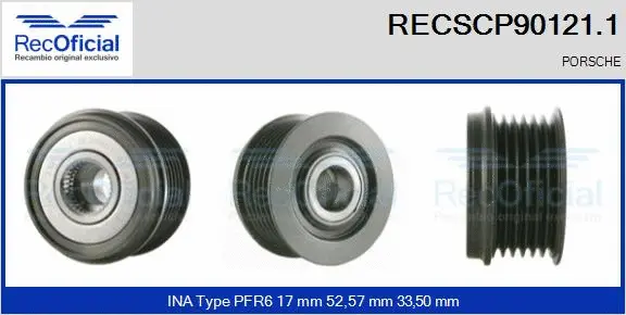 Belt Pulley, alternator (RECSCP90121.1)