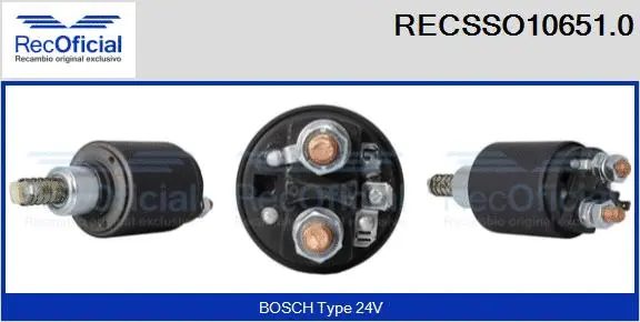 Solenoid Switch, starter (RECSSO10651.0)