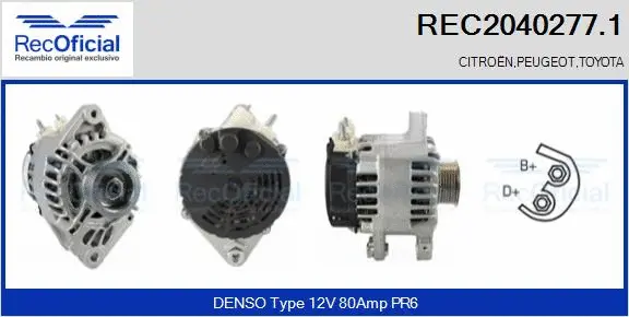 Alternator (REC2040277.1)