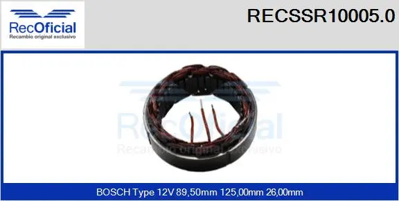 Stator, alternator (RECSSR10005.0)