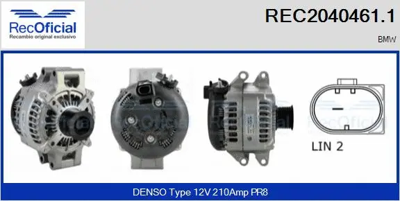 Alternator (REC2040461.1)