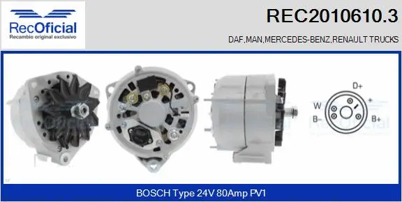 Alternator (REC2010610.3)