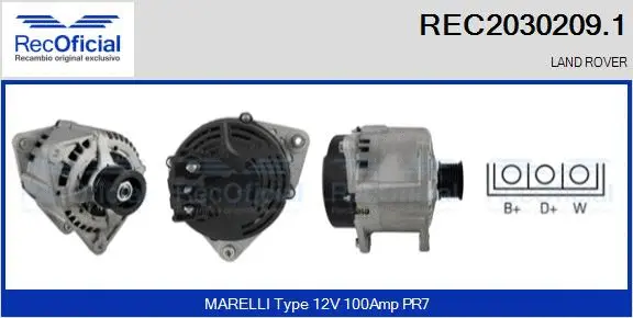 Alternator (REC2030209.1)